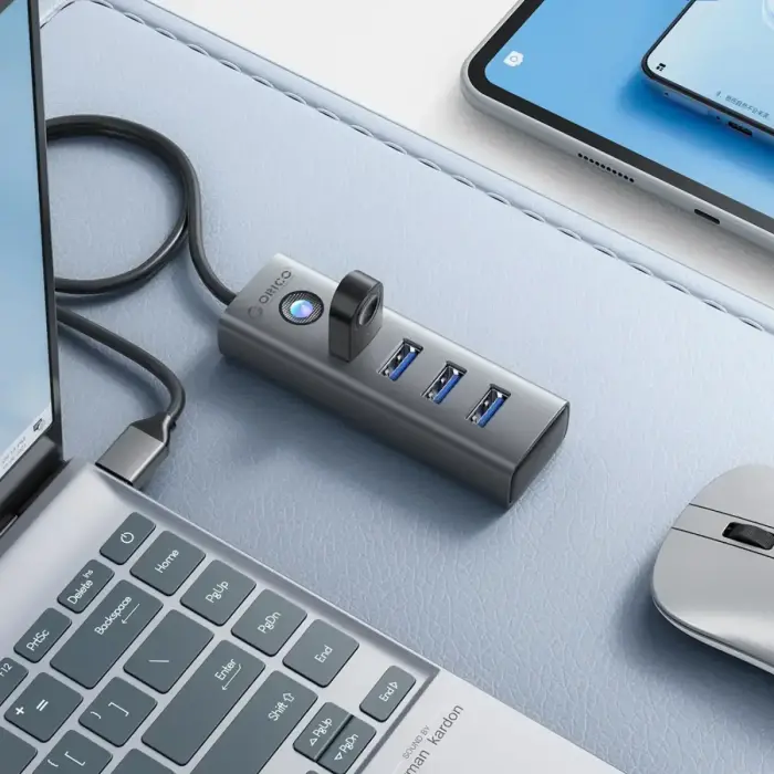 Hub Orico PDD4U-U3 4x USB-A 3.0 - gray Фото num