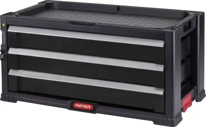 Instrumentu lāde ar 3 atviktnēm Drawers Tool Chest 56,2x28,9x26,2cm Foto 2