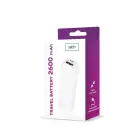 Setty mini ārējais akumulators (powerbank) | 2600 mAh | Micro USB | balts Foto 2