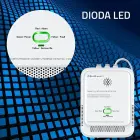 Qoltec Certified wireless Gas Leak (CH4) and Carbon monoxide (CO) detector | alarm 85dB | LED Фото num