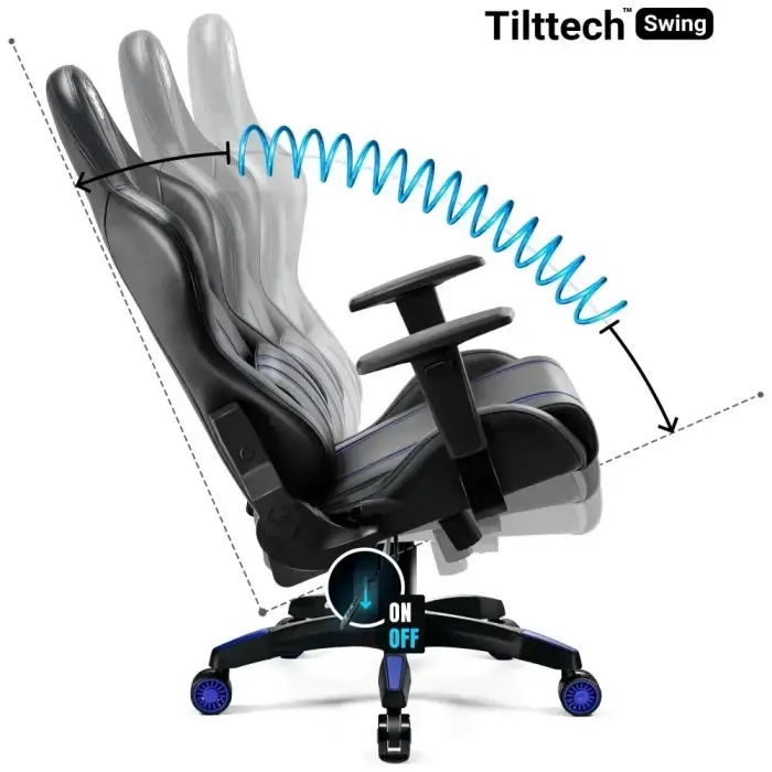 Gaming chair Diablo Chairs X-One 2.0 Normal Size black-blue Photo