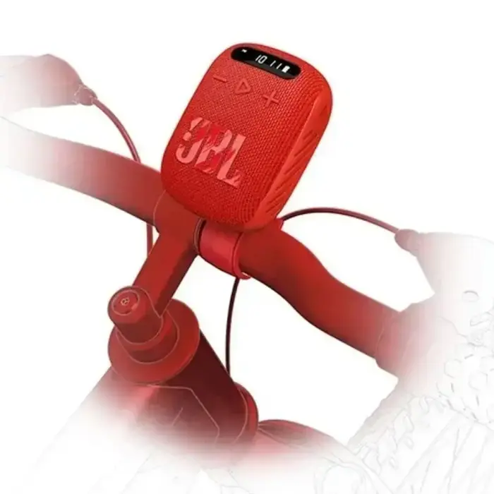 Wireless speaker JBL Wind 3 with handlebar holder red Photo