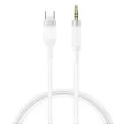 XO cable audio NB-R279B USB-C - jack 3,5mm 1,0m white Foto 1