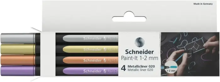 Laineri SCHNEIDER Paint - it, 4 metāliskas krāsas iepakojumā Photo