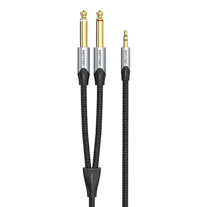 Audio cable mini jack 3.5mm to 2x jack 6.35mm male Vention BARHL 10m Foto 4