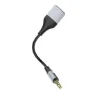 Borofone Cable BL19 Creator 2 in 1 - jack 3,5mm male to 2xjack 3,5mm female - 15 cm black Photo