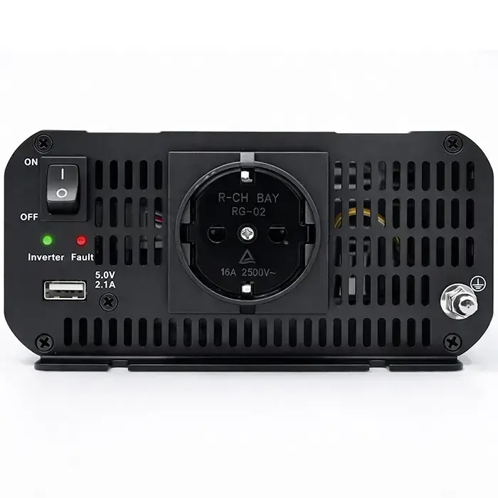 Qoltec MS Wave Voltage Converter | 12V to 230V | 1000/2000W | USB | Compatible with LiFePO4, GEL and AGM batteries Foto 10