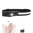 LED headlamp with IPX4 motion sensor USB-C 1200 mAh - black Фото num