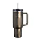 Termokrūze ar salmiņu The Quencher H2.0 Fluted Tumbler 1.18L spīdīgi tumši pelēka Foto 1