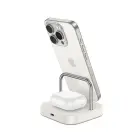 Desktop charger Hoco 2in1 USB C PD QC 3A 30W + wireless charging 5W CQ16B milky white Фото num