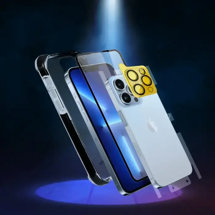 Bestsuit 6in1 set for iPhone 13 mini case | tempered glass flexi | back housing protector film | camera lens tempered glass | cloths | aplicator (D30 Buffer) Foto 6