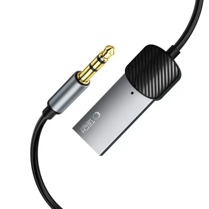 Tech-Protect UltraBoost audio adapter mini jack 3.5mm (male) / Bluetooth - gray Фото num