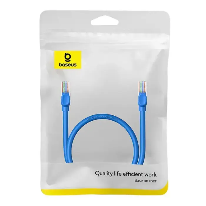 Round Cable Baseus Ethernet RJ45, Cat.6, 0,5m (blue) Photo
