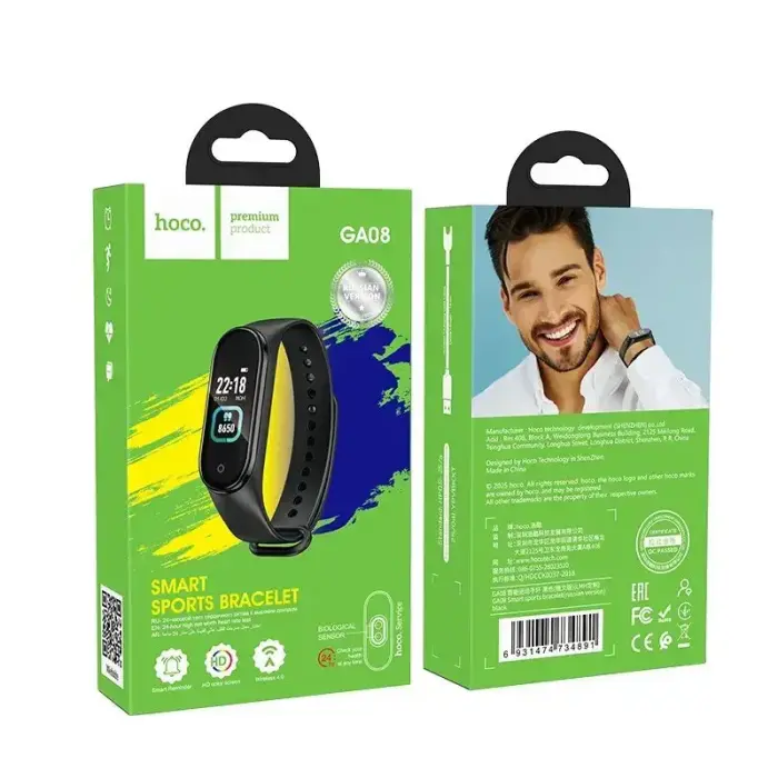 Smart sport bracelet Hoco GA08 black Фото num