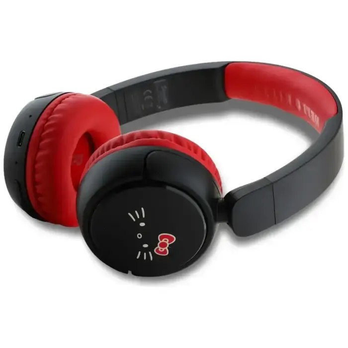 Słuchawki nauszne Hello Kitty Face Logo   Bluetooth czerwony Foto 2