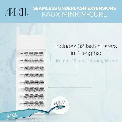 Ardell Seamless False Eyelashes, Fauxmink M Curl, 32 CT Foto 3