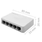 Qoltec Network SWITCH | 5 x RJ45 port | 1000Mbps | Fast Ethernet | LAN Photo