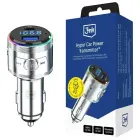 3MK Hyper Car Power Transmitter 48W | QC, PD, PPS | USB-C, USB-A | серебристый Фото num