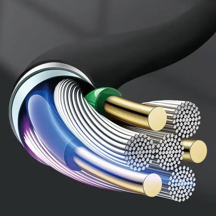 Dudao L12S AUX cable mini jack 3.5mm 1m 3-pole stereo - black Foto 3