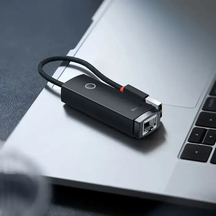 Baseus Lite Series Ethernet Adapter USB-A to RJ45 LAN Port (100Mbps) Black Foto 7
