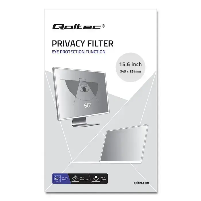 Qoltec Privacy filter 15.6" | 16:9 | Eye protection | Panoramic Foto 3