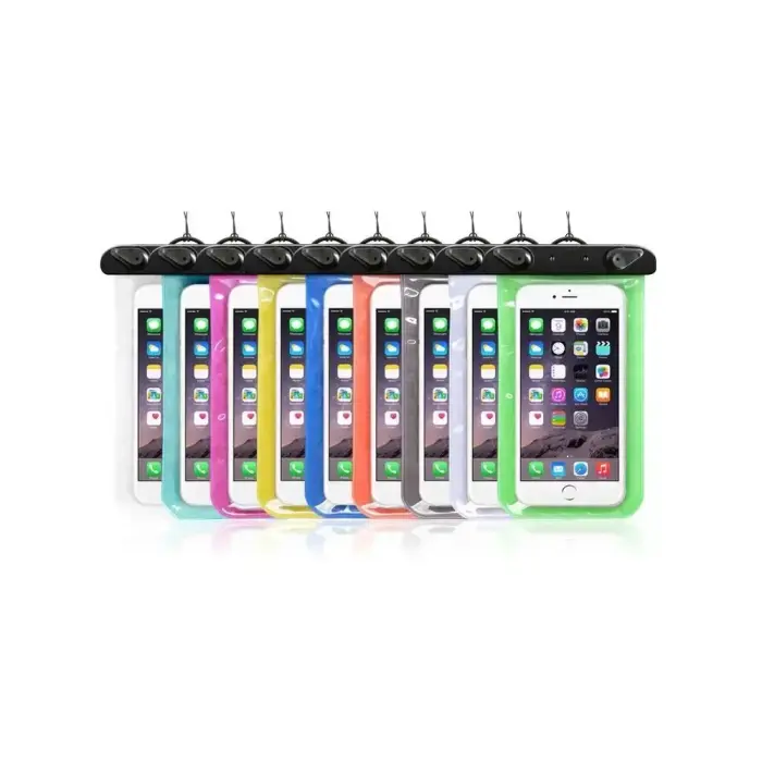 Waterproof bag for mobile phone with plastic closing black Фото num