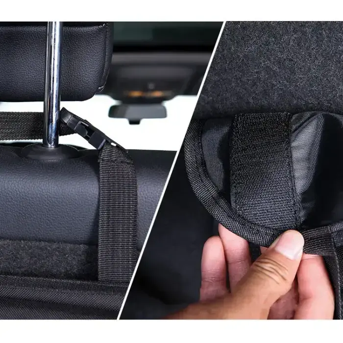 Car organizer for the rear seat backrest for the trunk black Фото num