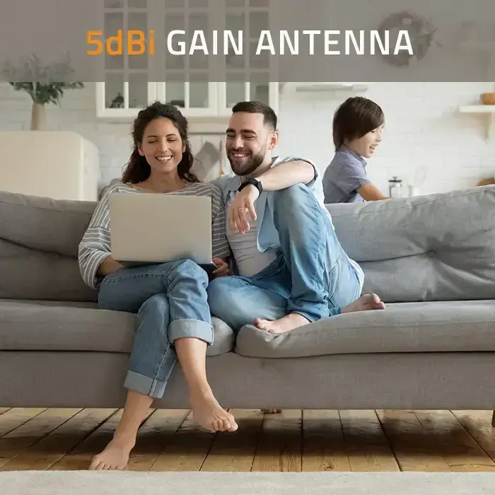 Qoltec Wi-Fi antenna 2.4/2.5 GHz | 5.1/5.8 GHz | 5dBi | omnidirectional | Indoor Фото num