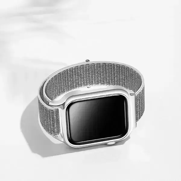 USAMS Pasek z etui Apple Watch 4|5|6|7| SE 44|45mm. czarny|black ZB74IW1 (US-ZB074) Photo