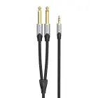 Audio cable mini jack 3.5mm to 2x jack 6.35mm male Vention BARHK 8m Foto 4