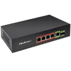 Qoltec FAST Ethernet PoE SWITCH 4x RJ45 PoE 1x RJ45 Uplink 1x SFP | 65W | 1000 Mb Foto 2