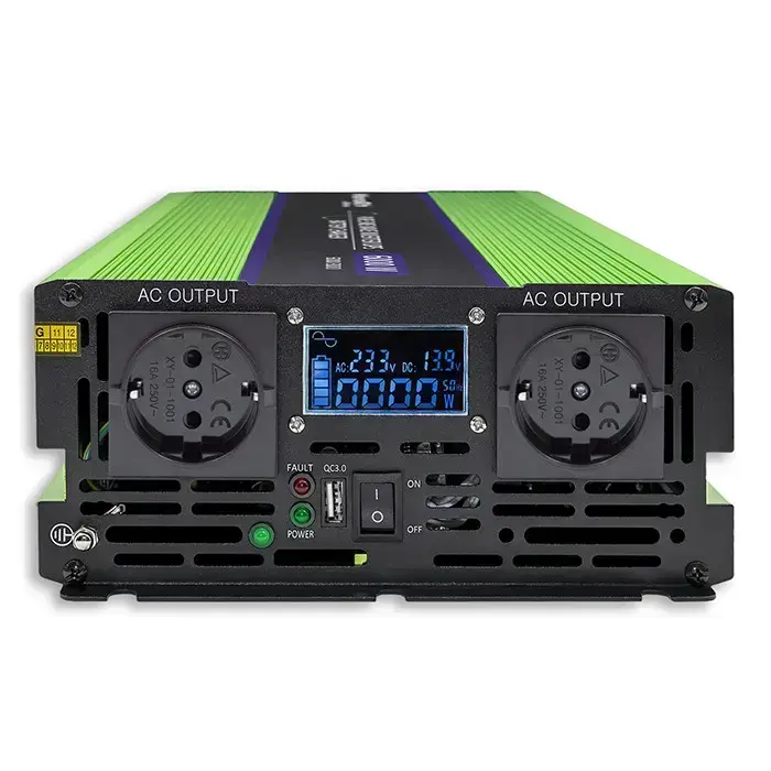 Qoltec Pure Sine Wave Inverter Monolith | battery charger | UPS | 2000W | 4000W | 12V to 230V | LCD Foto 13