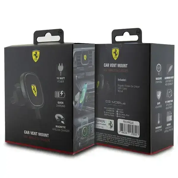 Ferrari ład. indukcyjna FECHMGLK 15W do kratki czarny|black 2023 Collection MagSafe Фото num
