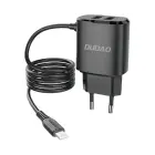 Dudao A2ProL tīkla lādētājs | 12W | USB-A, Lightning | Lightning vads komplektā | melns Foto 1