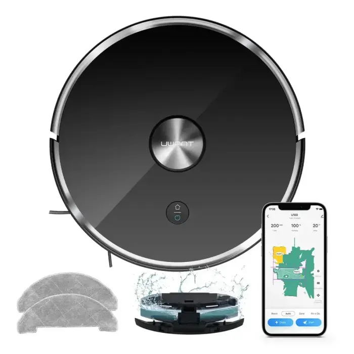 UWANT U100 Lite Robot Vacuum Cleaner with Mop Function + Charging Station - Gray Photo