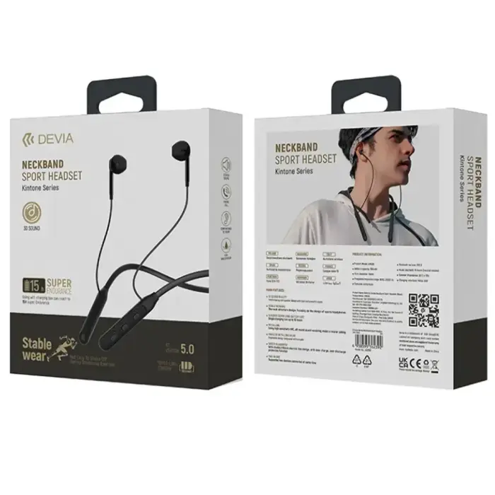 Devia Bluetooth earphones Kintone Neck black Фото num