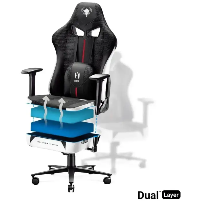 Gaming chair Diablo Chairs X-Player 2.0 Normal Size white-black Photo
