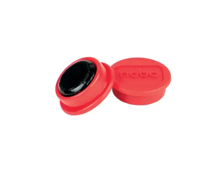 Tāfeles magnēti NOBO, 20 mm, 8 gab., sarkanā krāsā Фото num