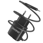 Dudao A2ProL tīkla lādētājs | 12W | USB-A, Lightning | Lightning vads komplektā | melns Foto 2