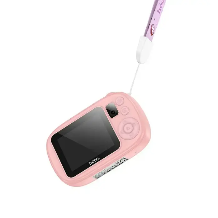 Digital kids camera with selfie function Hoco 1MP 2,0" HD Ready DV205 pink Фото num