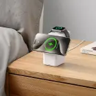 Duzzona W20 15W 4in1 inductive charger for iPhone | AirPods | Apple Watch with night lamp - white Фото num