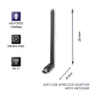 Qoltec Wireless adapter WiFi USB with antenna | standard N Photo