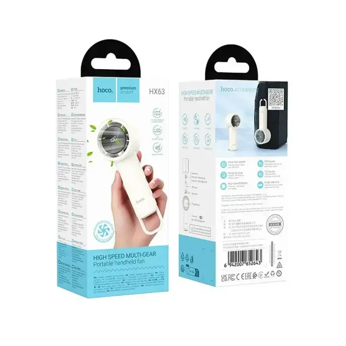 HOCO high speed handheld fan HX63 white Foto 13