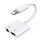 Joyroom Lightning - Lightning | 3,5 mm mini jack headphone adapter audio and charging white (S-Y104) Photo