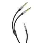 Audio cable mini jack 3.5mm to 2x jack 6.35mm male Vention BARHK 8m Foto 10