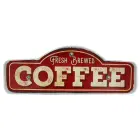 RETRO Metal Sign LED Fresh Brewed Coffee Forever Light Foto 2