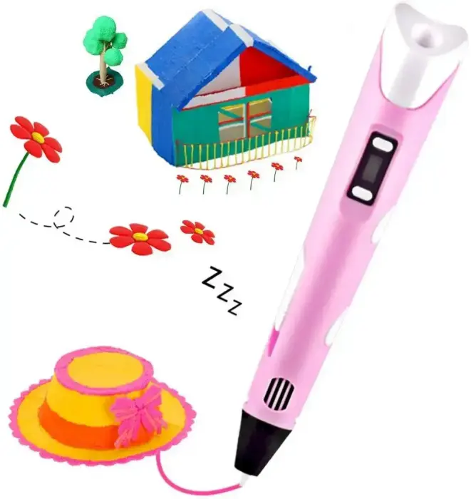 Fusion 3D printing pen for creating figures from PLA | ABS material (Ø 1.75mm) pink Photo