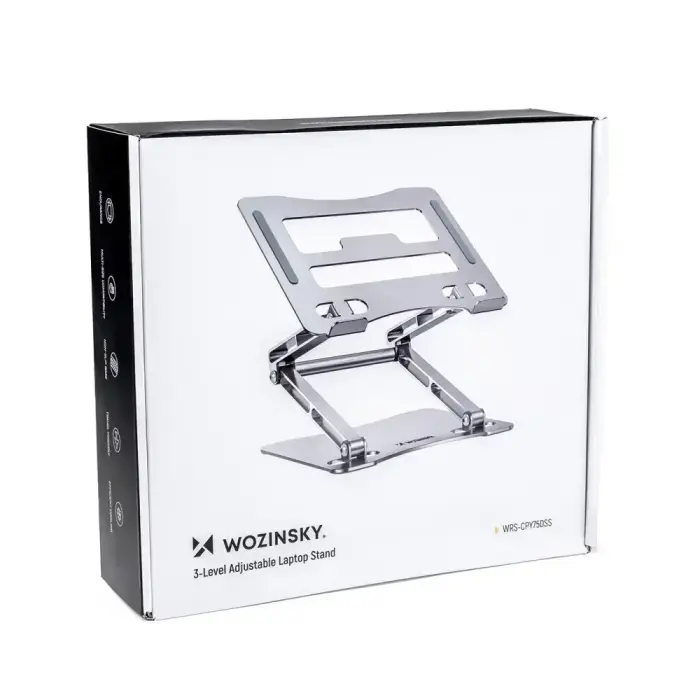 Wozinsky WRS-CPY75DSS Aluminum Laptop and Tablet Stand + Free Smartphone Stand - Silver Foto 9
