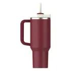 Termokrūze ar salmiņu The Quencher H2.O FlowState Tumbler 1.18L tumši sarkana  Foto 3