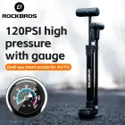 Rockbros 42310006001 bicycle pump with pressure gauge - black Фото num
